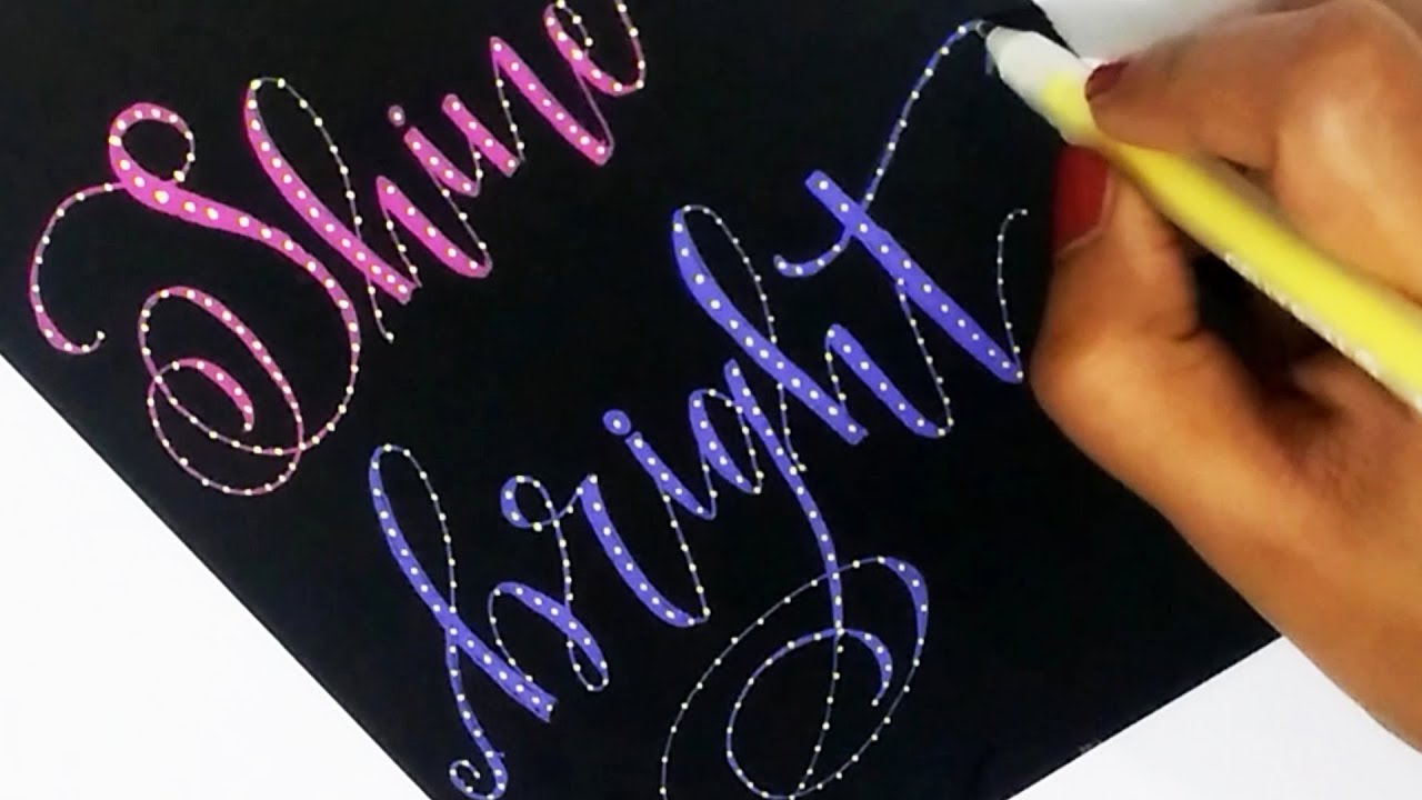 How to Write Beautiful Textured Calligraphy Hand Lettering with Gel