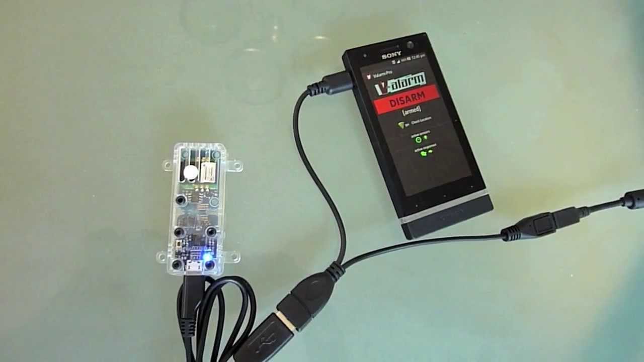 Industrial IoT - Valarm w USB Air Quality VOC Sensor Charging OTG Y Cable For Sony Xperia