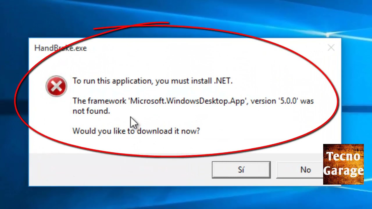 Net desktop runtime to run this application