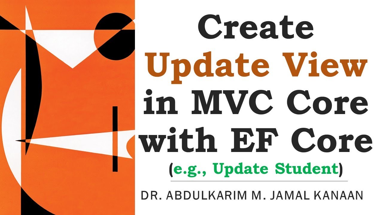 Create Update View in MVC Core with EF Core - YouTube