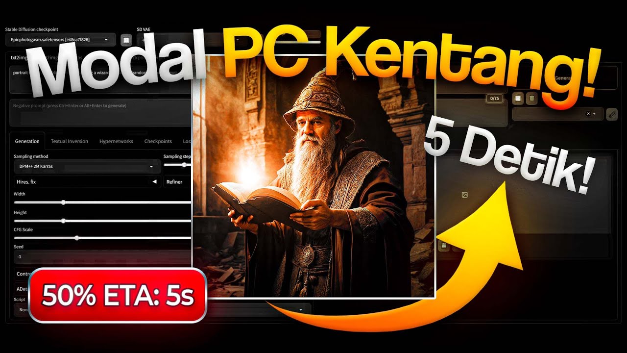 Install Stable Diffusion di PC KENTANG!