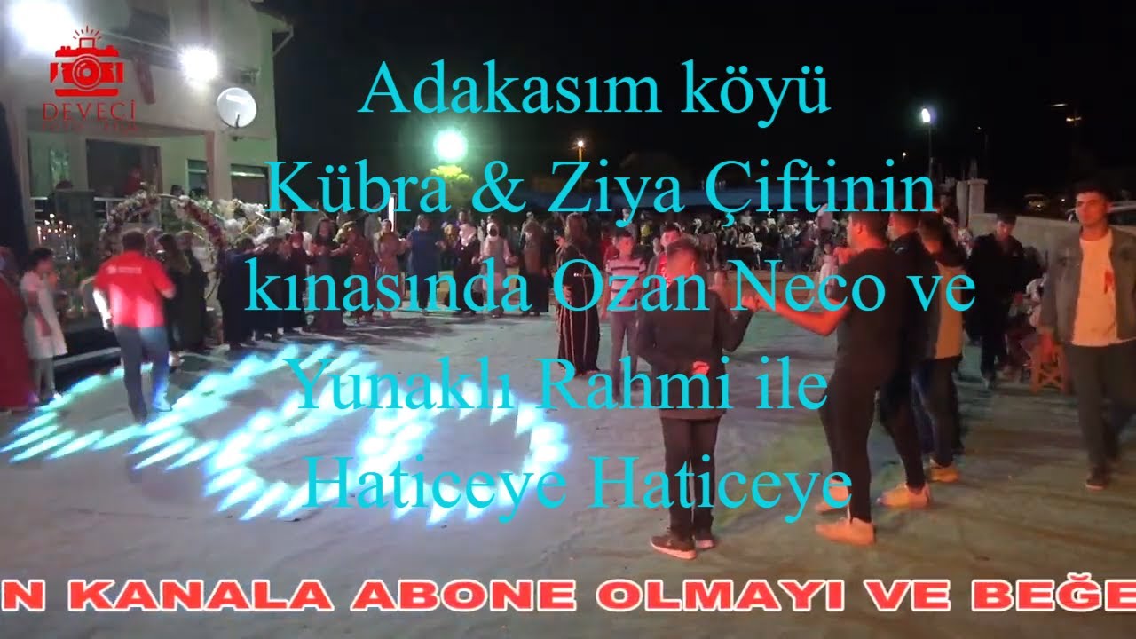 Adakasım köyü Kübra & Ziya Çiftinin kınasında Ozan Neco ve Yunaklı Rahmi ile Haticeye Haticeye