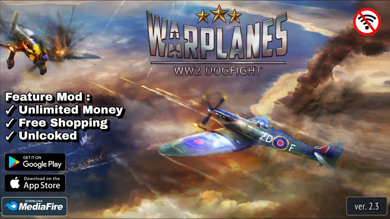 Warplane WW2 Dogfight MOD APK v2.3.5 2024 Unlocked All Plane