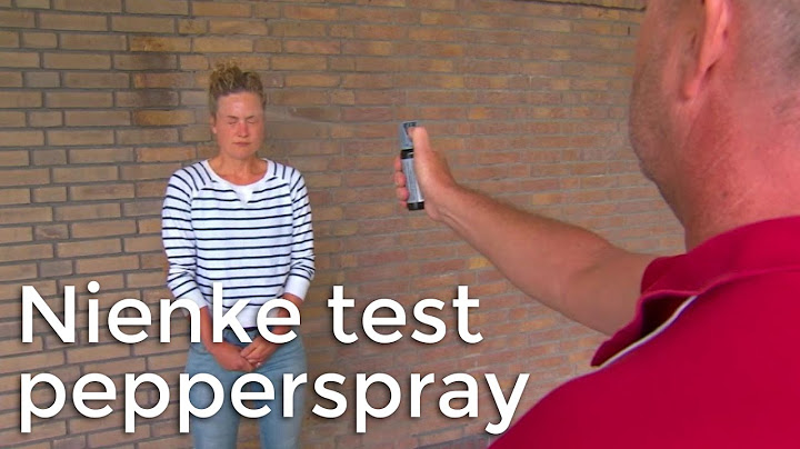 Nienke test pepperspray!