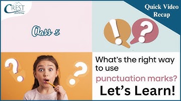 Class 5 Punctuation | English Olympiad | CREST Olympiads