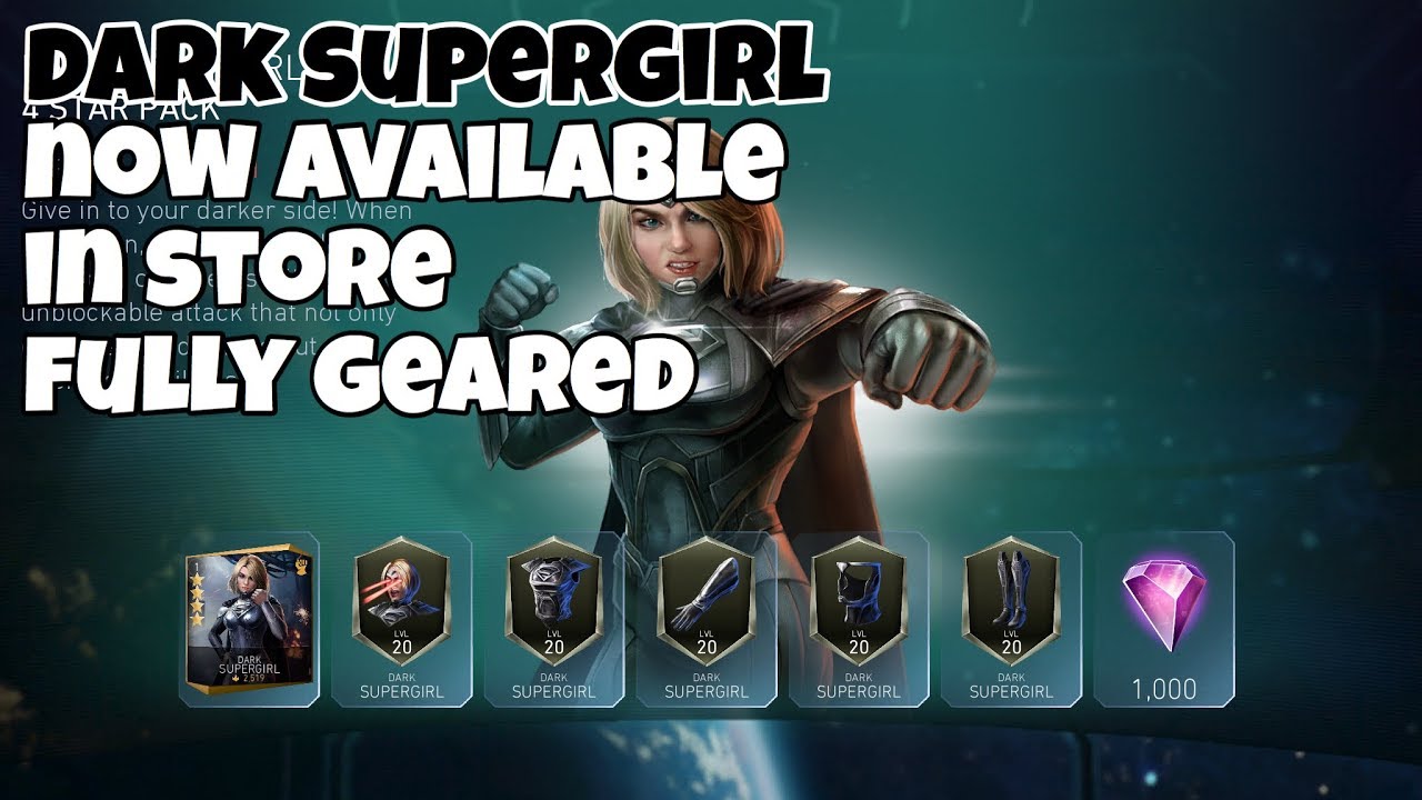 Injustice 2 Mobile | Fully Geared Dark Supergirl Gameplay - YouTube