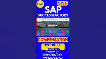 SAP SuccessFactors Compensation Training Online Class 63 13th Sept 2025 #sapsuccessfactorstraining