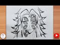 How To Draw Kokushibo Demon Slayer Drawing Easy Anime Drawing Step By Step 