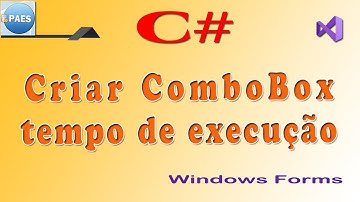 C#, criar ComboBox em tempo de execução. Visual Studio 2019