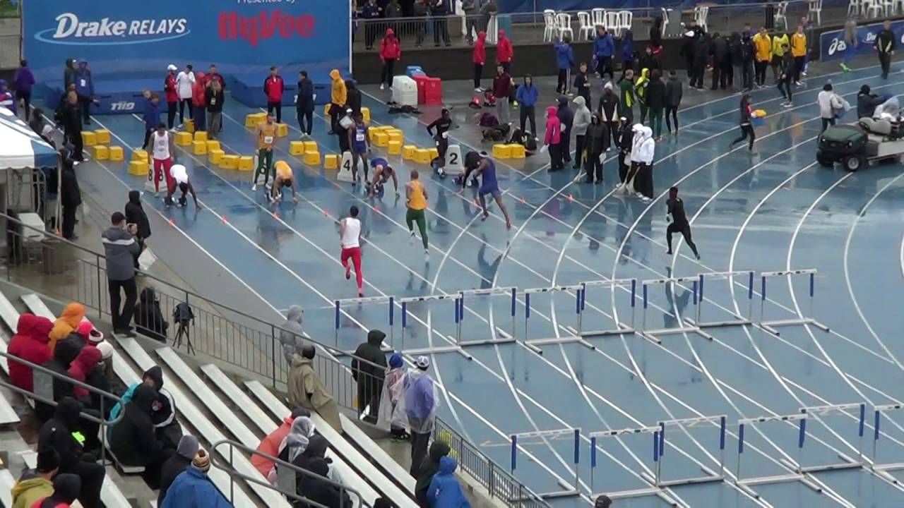 Drake Relays 2016 Men's Shuttle Hurdle Finals YouTube