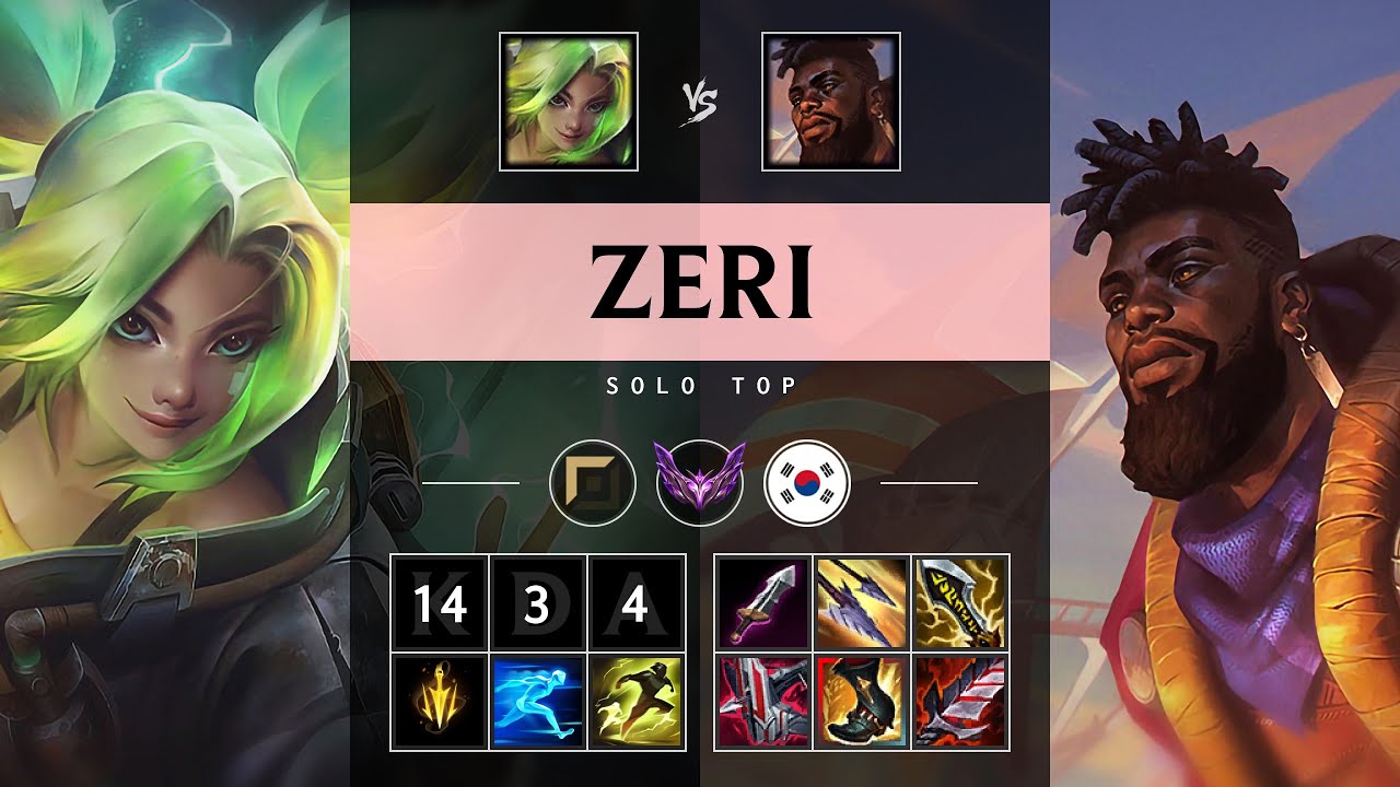 Zeri Top vs K'Sante - KR Master Patch 25.10