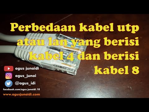 Perbedaan kabel utp atau lan yang berisi kabel 4 dan berisi kabel 8