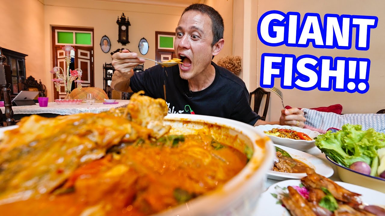 Golden FISH HEAD CURRY!! Best MALAYSIAN CHINESE FOOD in Phuket Island! | Mark Wiens