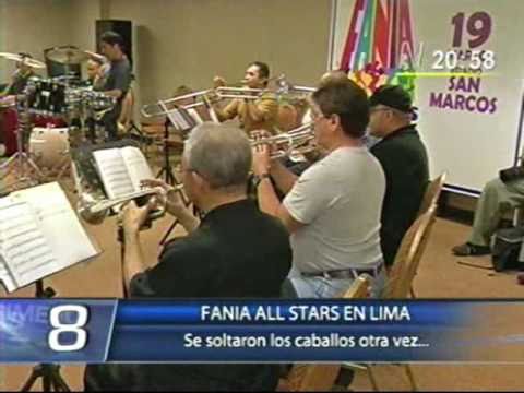 Fania all Stars ensayando en el Sheraton de Lima