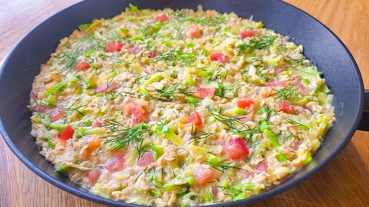 Ем только овёс и кабачки! Похудела на 5 кг за неделю! Овсяные блинчики!