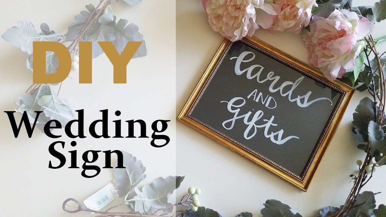 SIGN FRAME DIY / DOLLAR TREE DIY / Wedding Sign / Party Decor 