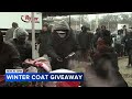 Chicago community activist teams up with radio station to donate winter gear to the homeless