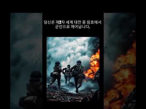 당신은 제2차 세계 대전 중 참호에서 군인으로 깨어납니다.
