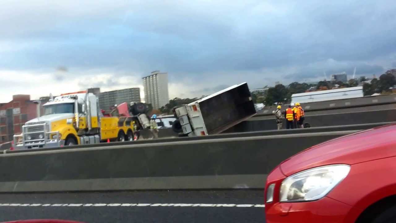 truck off overpass truck off overpass
