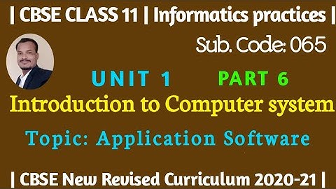 Part - 6 || Unit 1|| Introduction to Computer system || CBSE CLASS 11 || By Ravi sspet ||