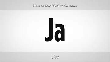 Jak Němci říkají ano?