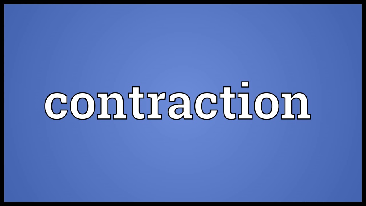 contraction meaning in English - YouTube