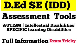 Assessment Tools | D.Ed special education (IDD)