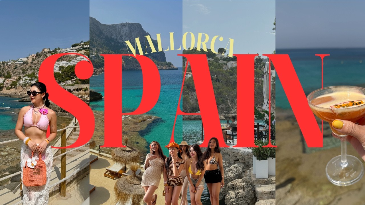[Spain Vlog] Girls Trip to Mallorca (Eng sub) vlog/ best restaurant / Hailey Bieber beach club