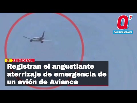 Registran el angustiante aterrizaje de emergencia de un avión de Avianca en Barranquilla