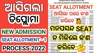 Diploma New Admission Provisional Seat Allotment Process 2022 । Diploma New Admission Process 2022 ।