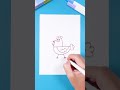 How to Draw a Chicken 🐔 Easy Step by Step! #kids #art