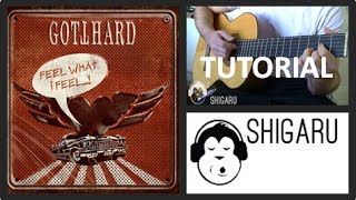 how to play -feel what i feel- by gotthard (guitar tutorial / lesson - beginners/ intermediate)