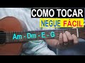 Negue  como tocar 4 acordes simples  aula de violo