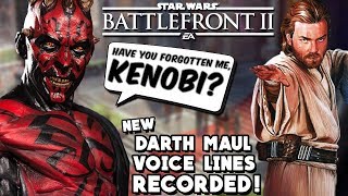 Star Wars Battlefront 2 - NEW Darth Maul vs. Obi-Wan Kenobi Lines Recorded for The Clone Wars DLC!