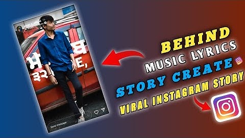 How to Create Behind Model Music Lyrics Instagram Story| Trending Instagram Story |Background lyrics