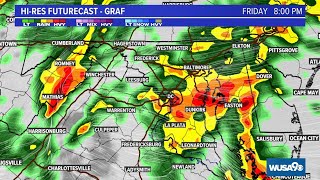 Watch: Weather radar shows severe storms possible south of DMV screenshot 4
