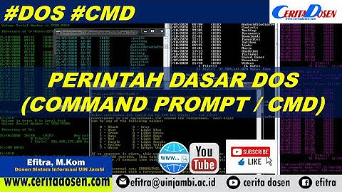 Perintah Dasar Dos | Command Prompt / CMD Internal Dos