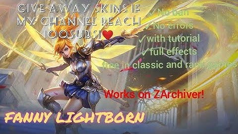 Fanny Lightborn Skin works on ZArchiver!✓ latest patch!✓