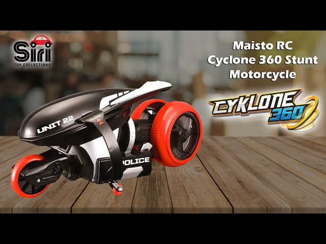 Moto radiocommandée cyklone 360° police Maisto