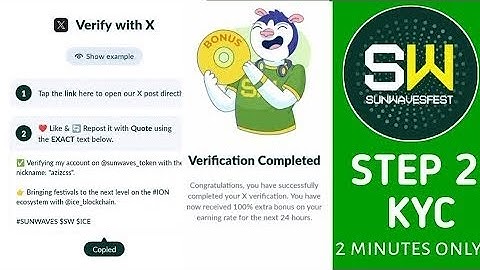 Sunwave KYC 2 x post verification  step by step || Sunwave KYC  #kyc #sunwavekyc