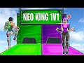 The 1v1 Neo King Deathrun Race! Who will win?... (Fortnite Creative)