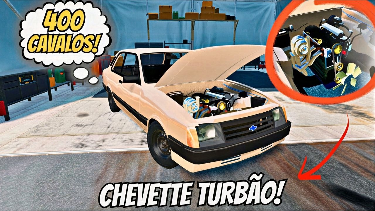 TURBINEI meu CHEVETTE no MOTOR ORIGINAL - Vida Real #12