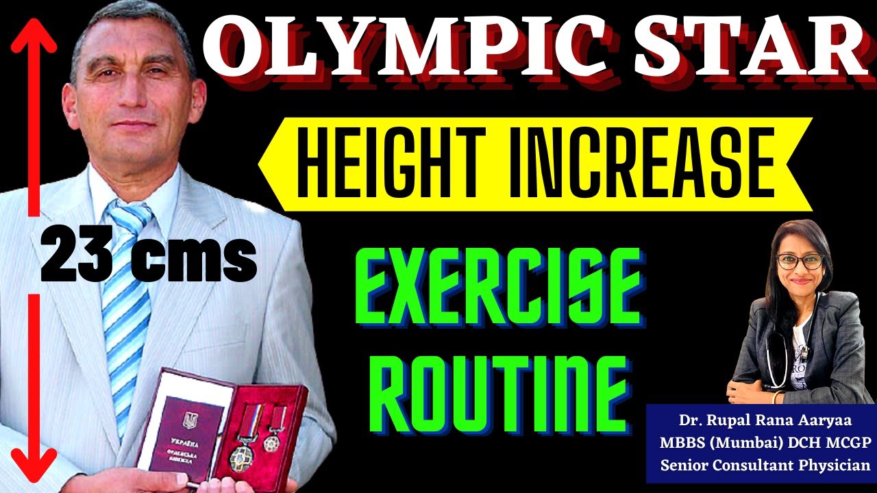 HEIGHT INCREASE? OLYMPIC STAR HEIGHT GROWTH EXERCISE ROUTINE - tips by Rustam Akhmetov