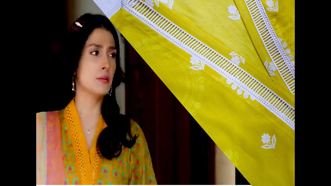 Chupke chupke menu inspiry neck design/Double lace overlape nack design