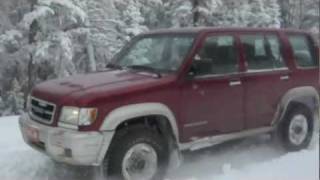 Isuzu Trooper Drives 10,000 ft Summit in snow HD