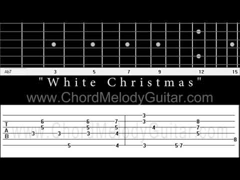 White Christmas Fingerstyle Chord Melody Guitar Lesson Christmas Xmas Song