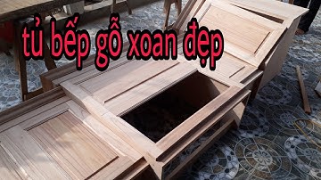 Mẫu tủ bếp gỗ xoan ta đẹp-thợ mộc vùng quê vn