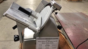 GovDeals: Meat Slicer w/ Wooden Cart & More: Globe G12A(ID #