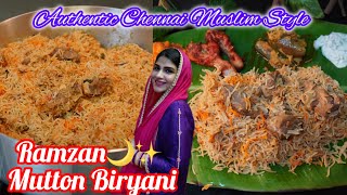 எங்க வீட்டு ரம்ஜான் பிரியாணி 2024✨Eid Special 🔥Mutton Biryani 😋for 13 persons Muslim Style