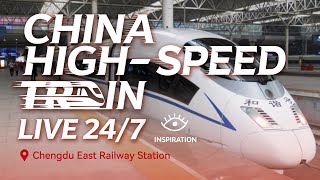 CHINA LIVE TRAIN 24/7: Trainspotting on Chengdu East Railway Station
